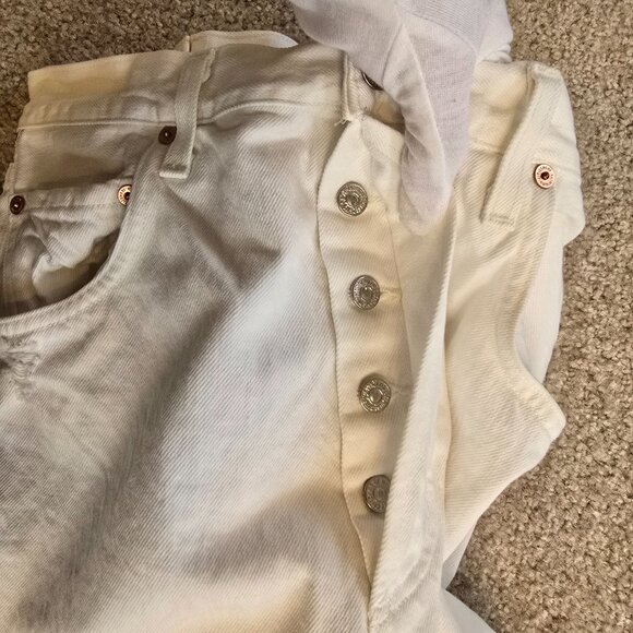 Citizens of Humanity Women's Horseshoe Barrel Leg Jeans Size 30 White Button Fly - Picture 5 of 12